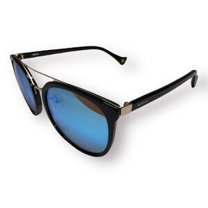 Agatha Paris SAG0801 Aviator Sunglasses Blue‎ Mirror Lenses France 145mm